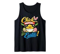 Chick Happens Its Easter Sunday Cute Bunny Rabbit Egg Humor Tank Top
