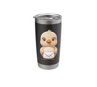 Chick Holding Envelope Bird Character Illustration Stainless Steel Insulated Tumbler