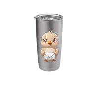 Chick Holding Envelope Bird Character Illustration Stainless Steel Insulated Tumbler