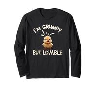 Chick I’m Grumpy But Lovable Beware Bad Mood Pretty Cute Fun Long Sleeve T-Shirt