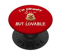 Chick I’m Grumpy But Lovable Beware Bad Mood Pretty Cute Fun PopSockets Adhesive PopGrip
