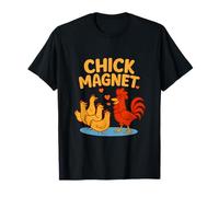 Chick Magnet Funny Rooster Farm Animals Graphic T-Shirt