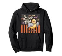 Chick or Treat Ghost Costume Cute Halloween Chicken Pullover Hoodie
