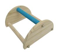 Chick Perch Brooder, Training Bird Stand, 7.68 x 7.09 Inches Multi Functional Wooden Gym Stand, Triangle Ladder for Large Birds, Macaws, and Coop Accessories