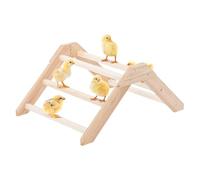 Chick Roosting Bar - Wooden Climbing Perch for Brooder Activity Areas | Anti Slip Easy Assembly Structure with Elevated Rest, Enrichment Accessories for Hens Parrots Birds Exercise Play