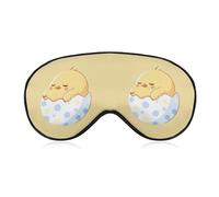 Chick Sleeping in Egg Sleep Eye Mask Night Shade Cover Soft Adjustable for Travel Naps