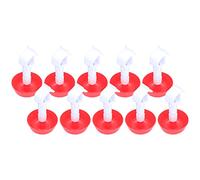 Chick Water Drinker Bowl Automatic Poultry Farm Drinking Cups Watering System Supplies 10Pcs Plastic Red 13x7.3cm
