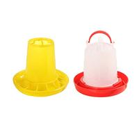 Chick Waterer and Feeder Automatic Poultry Waterer Food Containers for Chicken Bird for Quail 2 Pieces