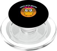 Chick With Brains Funny Smart Intelligent Girl Chicken PopSockets PopGrip for MagSafe