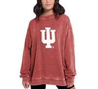 Chicka-D NCAA Indiana Hoosiers Womens Campus Pullover, Cardinal, Small