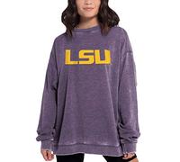 Chicka-D NCAA LSU Tigers Womens Campus Pullover, Grape, Small