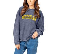 Chicka-D NCAA Michigan Wolverines Womens Corded Sweatshirt, Navy, X-Large (443_TC_CA)