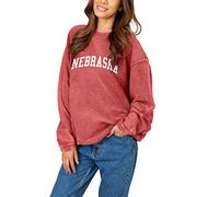 Chicka-D NCAA Nebraska Cornhuskers Womens Corded Sweatshirt, Red, Medium (443_TC_CA)