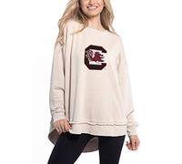 Chicka-D NCAA South Carolina Fighting Gamecocks Womens Pullover Sweatshirt, Oatmeal, Large