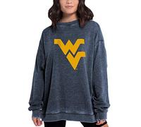 Chicka-D NCAA West Virginia Mountaineers Womens Campus Pullover, Ink, Large