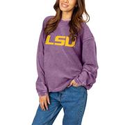 chicka-d NCAA Womens Corded Crew Pullover Purple