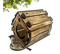 Chickadee Bird House - Hangable Outdoor Shelter, Natural Wooden Construction, Sturdy Protective Design, Functional Nesting Space | Backyard Garden Patio Porch Tree Yard Bird Watching Habitat