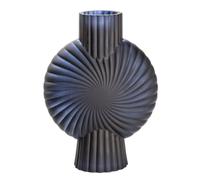 chickasha small frosted glass vase in matt black
