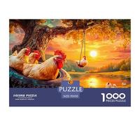 Chicken 1000 Piece Cute Little Chicken Jigsaw Puzzles Handwork Puzzle Educational Challenge Adults Age 12 Years Up - Challenge Edition Hard Puzzle for 70x50cm/1000pcs Family Decorations