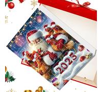 Chicken Advent Calendars 2025 - Acrylic 10.24" .09"x1.18" | 24 Days Chicken Countdown Calendar 2D Chick Pendant Home Animal Charm Rearview Mirror