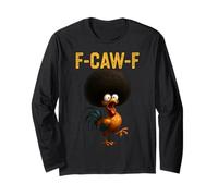 Chicken Afro Women Funny Caw African American Latina Black Long Sleeve T-Shirt