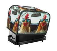 Chicken And Broken Glass Toaster Cover 2 Slice Kitchen Small Appliance Covers With Pockets Dust And Fingerprint Protectio