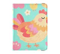 Chicken and Chick Pattern Leather Passport Holder for Travel Secure Hidden Money Holder for Men Trip Organizer
