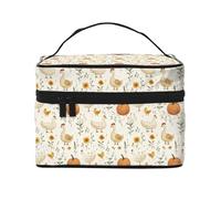 Chicken and Duck Print Makeup Bag Toiletry Bags, Cute Cosmetic Bags for Women, Large Travel Make Up Organizer Bag