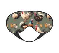Chicken and Rooster Print Print Sleeping Eye Cover Eyeshade for Men Women Plane Travel Nap Night Sleeping