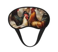 Chicken and Rooster Print Sleep Mask for Side Sleeper, Light Blocking Night Masks for Sleeping Eye Mask for Women Men Eye Cover Soft Comfortable Eye Shade for Travel, Nap