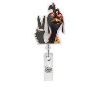 Chicken Badge Reel, Funny Badge Reels Retractable, Name Badge Holder Reel ID Clip, Cute Animal Pediatric Decorative for RN LPN CNA MA Medical Worker Teacher Nurse Badge Accessories