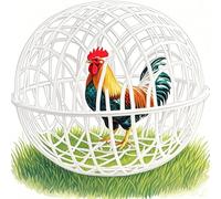 Chicken Ball Cage - Movable 3-Piece Orb Cage, Pet Safety Design | Ball-Shaped Chicken Coop, Durable Walking Net Cages, Portable Chicken Cages For Chick,Rabbits, Ducks & Pigeons (1PCS 30CM)