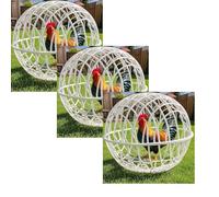Chicken Ball Cage - Movable 3-Piece Orb Cage, Pet Safety Design | Ball-Shaped Chicken Coop, Durable Walking Net Cages, Portable Chicken Cages For Chick,Rabbits, Ducks & Pigeons (3PCS 20CM)