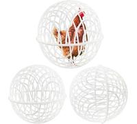 Chicken Ball Cage, Movable 3 Piece Orb Chicken Cage, Pets Safe Coop, Portable Poultry Coop for Hamsters Rabbits, Ducks, Pigeons, Farm-Friendly Chick (30 * 28 * 26cm-3pcs)