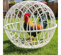 Chicken Ball Cage Rolling, 2025 New Movable Chicken Coop Ball, Mobile Poultry Enclosure Round PVC Hutch, Pet Removable Safety Cage, Prevents Dog Bites Horse Trampling,for Chicks Rabbits Birds (20cm)