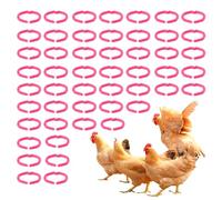 Chicken Beak Ring Set Chicken Beak Clasps Chicken Mouth Snap Clasps 50Pcs Color Random Chicken Blinders Plastic Poultry Feather Tool(Large)