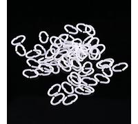 Chicken Beak Rings, 50 Pcs Cock Snap Rings Anti-Pecking Tool, Medium 15mm X 9mm, Large 20mm X 12mm, & White, Plastic Chicken Beak Clasps, Cage Chickens (Eacamxp09wfzh25-01)