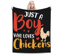 Chicken Blankets and Throws - Fleece Blankets Decorative for Boy Chicken Lovers Gift Home Decorative Living Room Sofa Hug Plush Soft Bedding Nap Cozy Blanket 50"x60"