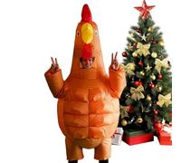 Chicken Blow Up Costume,Funny Chick Clothing,with Abdominal Muscles Design Chicken Suit | for Stage Performance Event Carnival Christmas Adults Men Teen