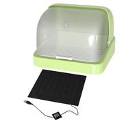 Chicken Breeding Box - Bird Incubator Enclosure, Chick Heating Station, Clear Window Design with Adjustable Heat Pad | Poultry Breeding Equipment Collection for Duck Kids, Parrots, Quails Barn