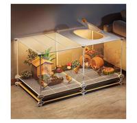 Chicken Breeding Box, Quail Coop, Ferret & Chinchilla Cage, Guinea Pig Cage, Transparent Viewing, Encrypted Foot Pads, Tray Design, 8 Sets