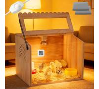 Chicken Brooder Box, Brooder Box for Chicks & Quail, Small Chicken Coop Quail Cage with Heat Lamp, Ideal for Chicks, Ducks, Quails, Hamsters and Lizards (15.75 x 12 x 12 in)
