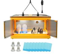 Chicken Brooder Box for Chicks, Brooder Heater Warms up to 20 Chicks with Feeder and Waterer, Poultry Breeding Box Suitable for Chick Duckling Parrot Lizard (Large)