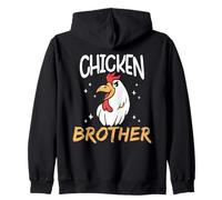 Chicken Brother Chickens Poultry Keeper Rooster Chicken Zip Hoodie
