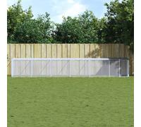 Chicken Cage Anthracite 603x98x90cm Galvanised Steel With Roof & Extension Door
