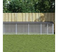 Chicken Cage Anthracite 803 x 98 x 90 cm. Galvanised Steel Roof Lock Door Latch