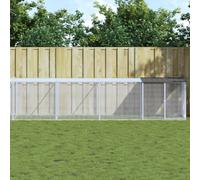 Chicken Cage Anthracite 803x98x90cm Galvanised Steel Roofed XL Pen Lockable Door