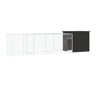 Chicken Cage Galvanised Steel Animal Supply Anthracite/Grey Multi Sizes vidaXL
