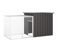 Chicken Cage Galvanised Steel Animal Supply Anthracite/Grey Multi Sizes vidaXL