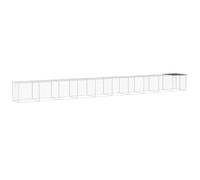 Chicken Cage with Roof Anthracite 1003x98x90 cm Galvanised Steel | Sturdy galvanised steel, mesh ventilation, roof, lockable door, easy access, outdoor use